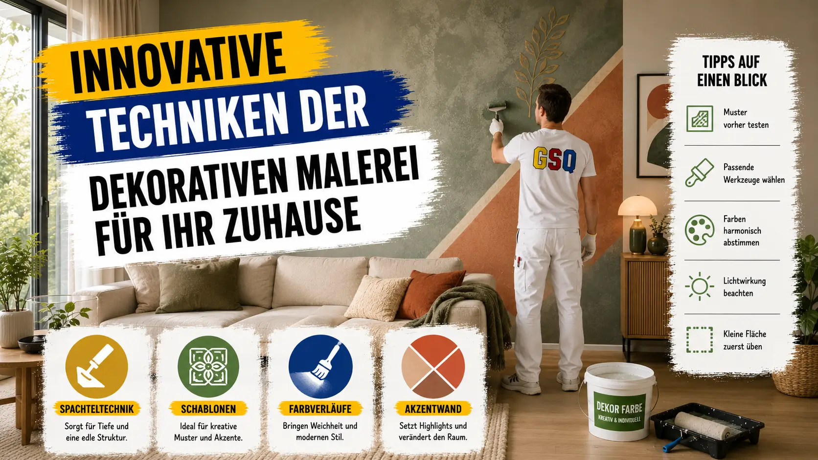 Innovative Techniken der dekorativen Malerei für Ihr Zuhause