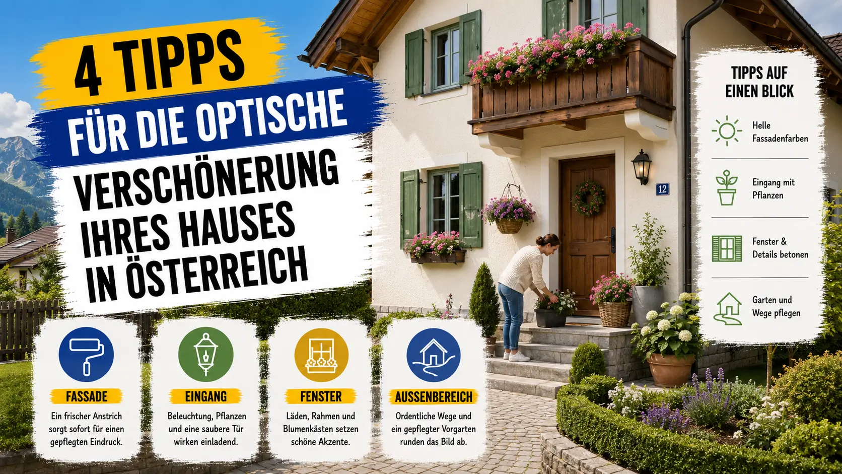 4 Tipps für die optische Verschönerung Ihres Hauses in Österreich