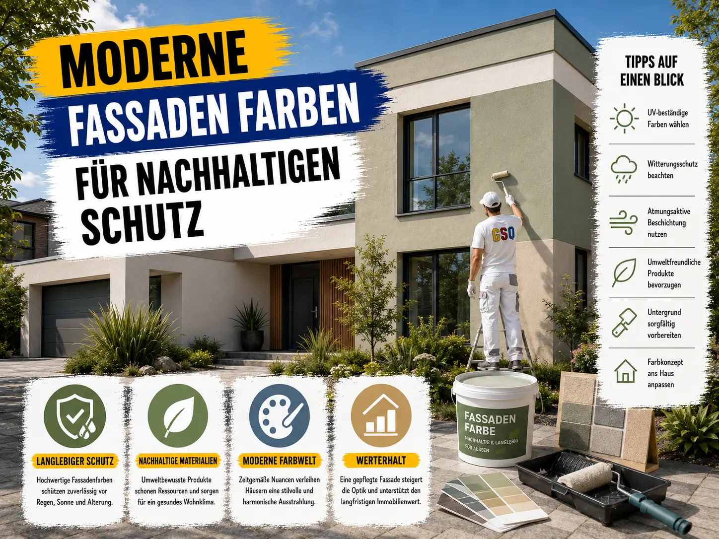 Moderne Fassaden Farben für nachhaltigen Schutz