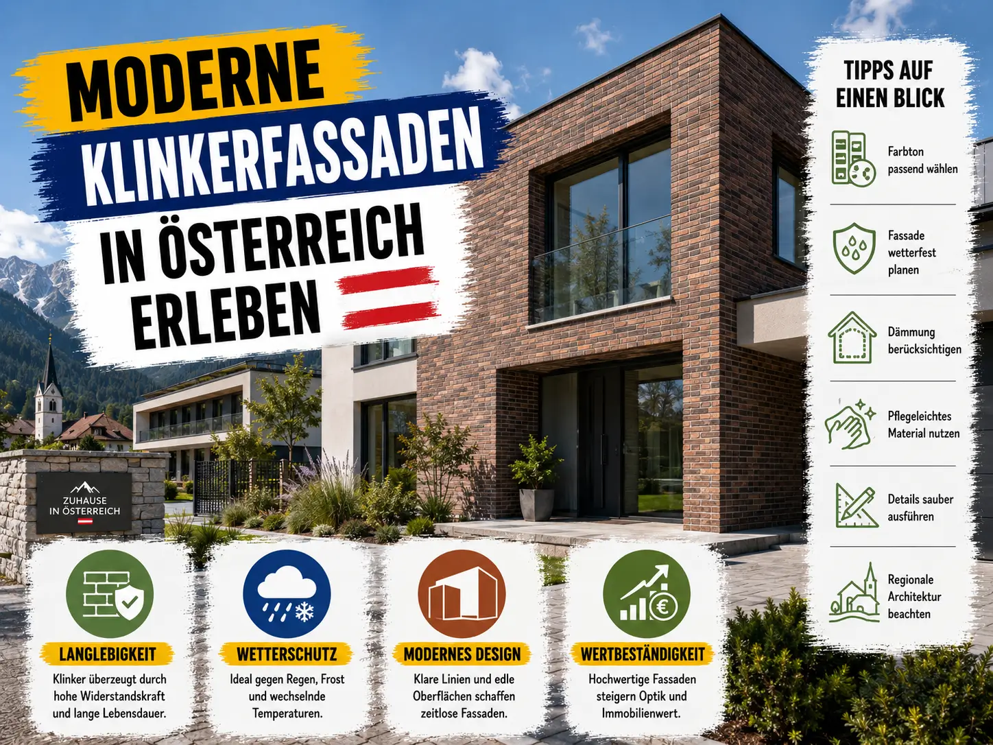 Moderne Klinkerfassaden in Österreich erleben