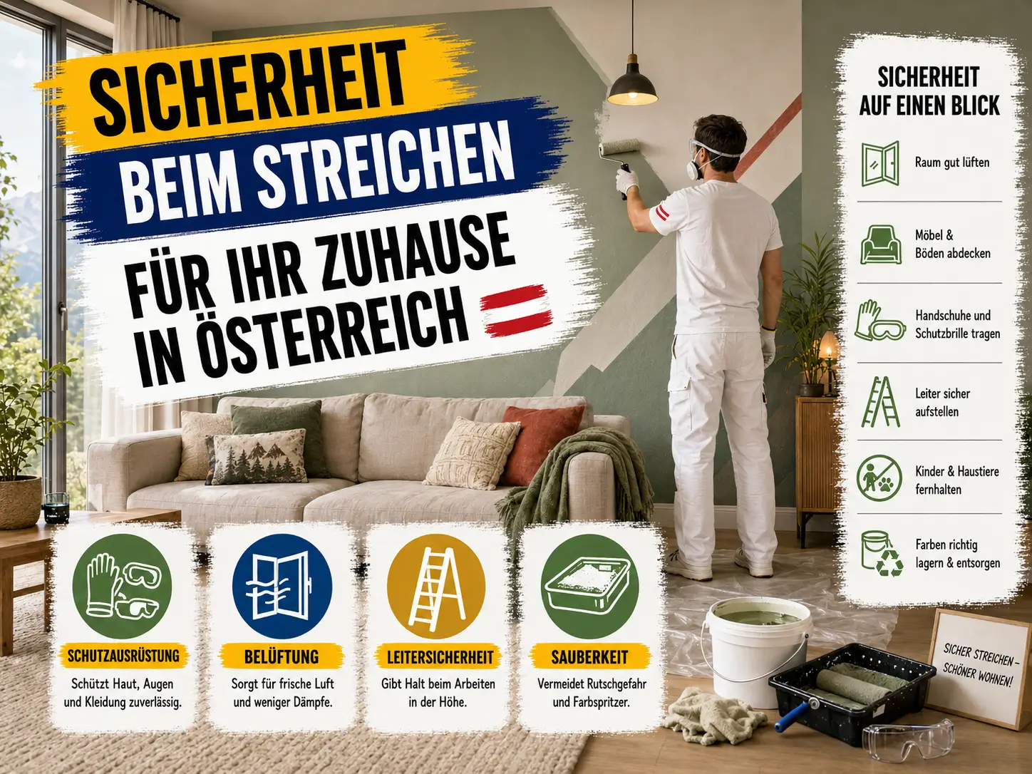 Sicherheit beim Streichen für Ihr Zuhause in Österreich