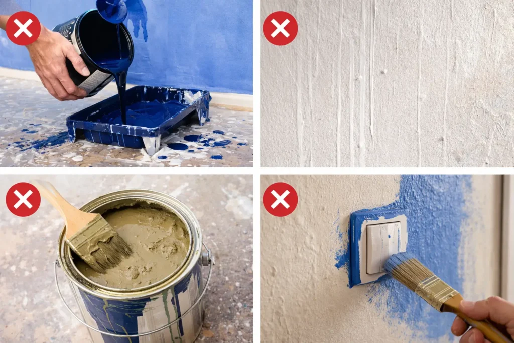 sollte man beim Streichen vermeiden