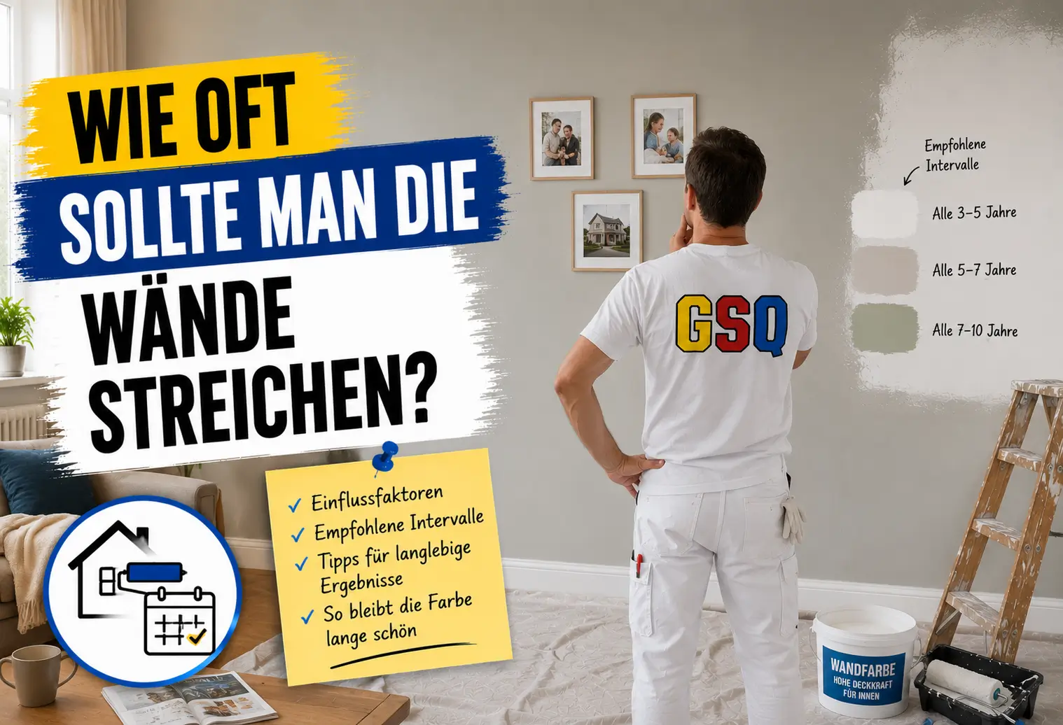 oft sollte man die wände streichen