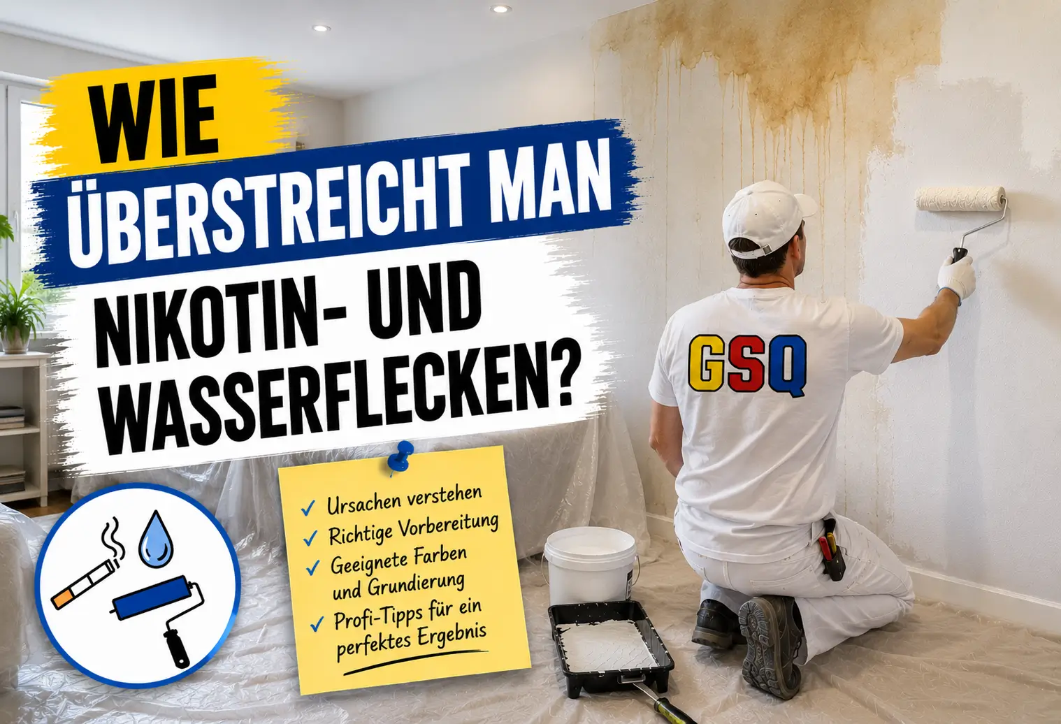 überstreicht man nikotin und wasserflecken