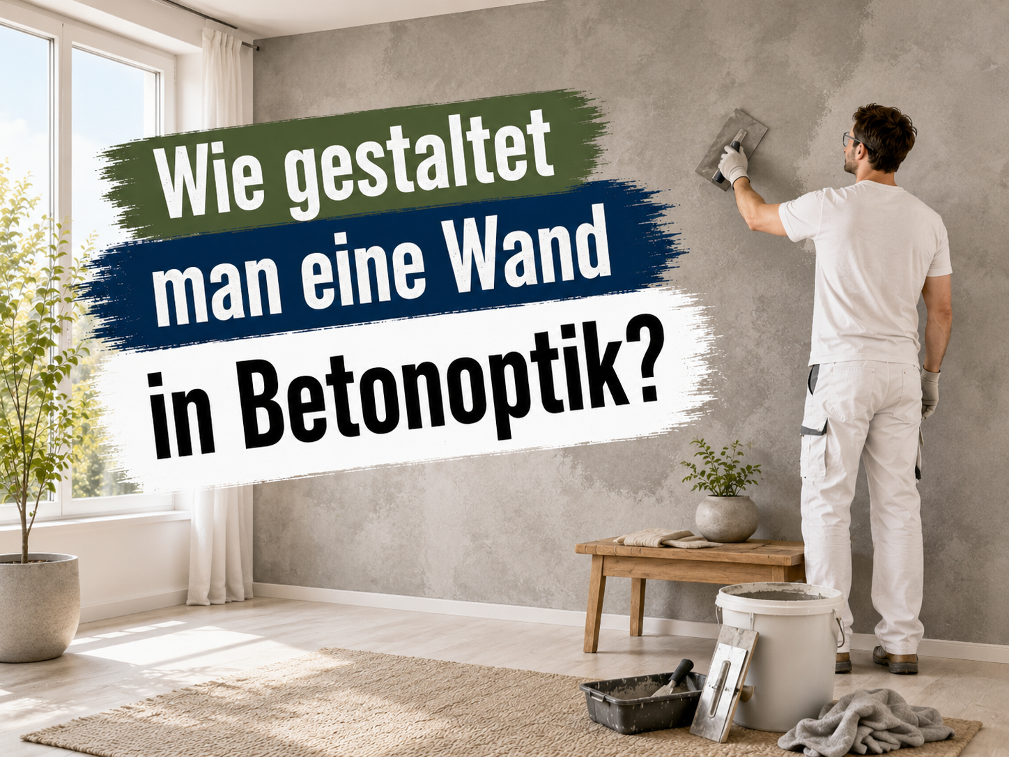 gestaltet man eine Wand in betonoptik